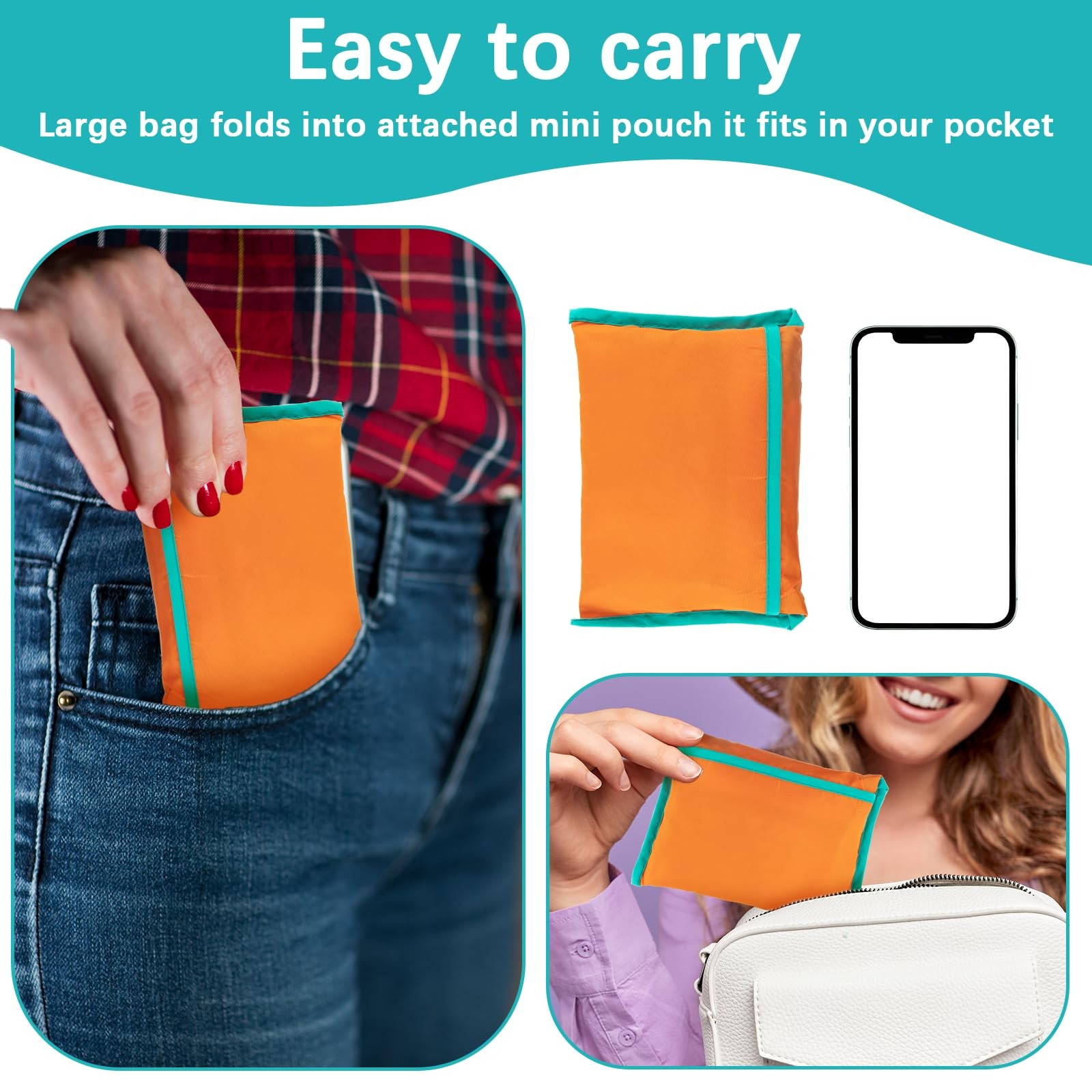 Reusable Grocery Bags, Colorful Shopping Bags,Machine Washable,Foldable,Durab…