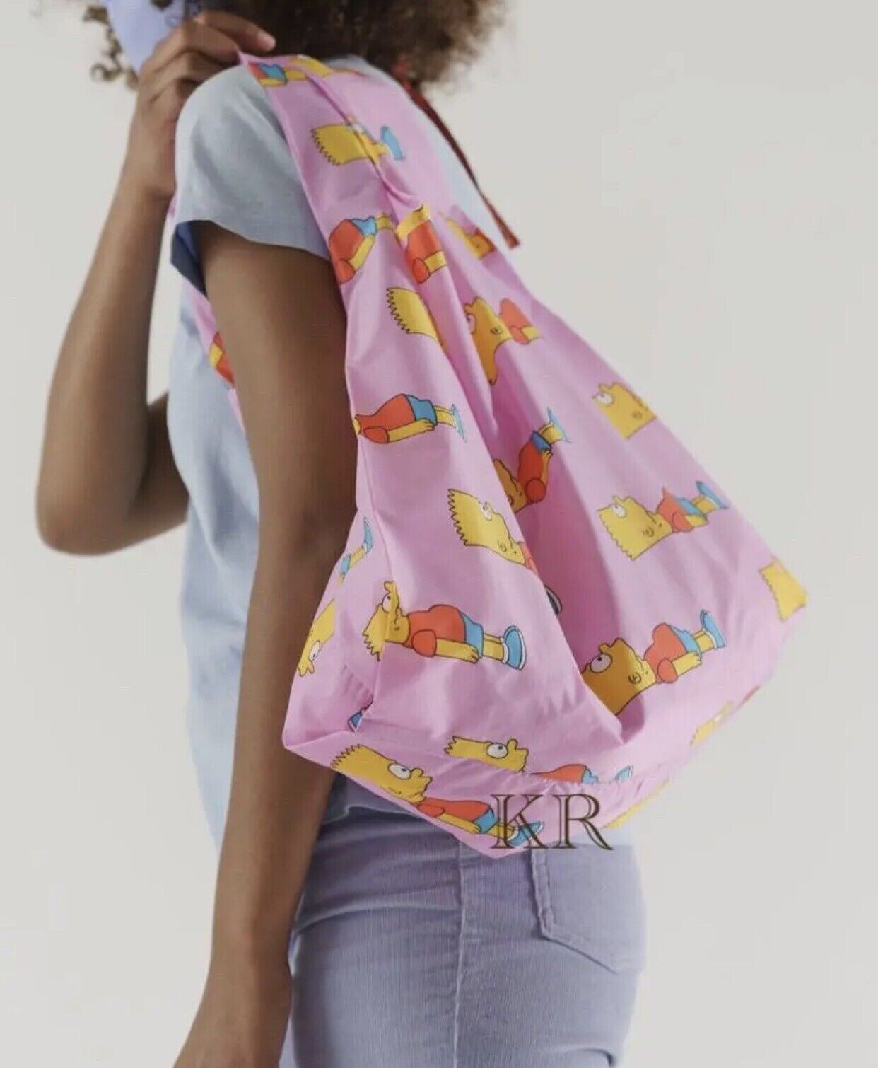 NWT Baggu X The Simpsons Bart Standard Reusable Bag Tote Sold Out US Seller Pink