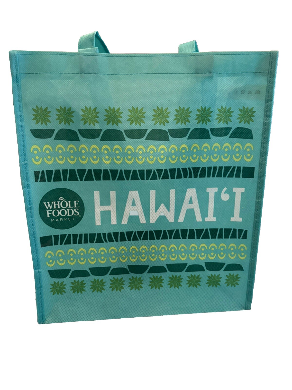 WHOLE FOODS Large “Hawaii” Reusable Recycled Shopping Bag NWT 13.5″x 15.5 x7.75