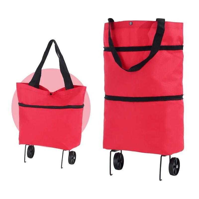 Foldable Shopping Trolley Bag – Wheeled, Reusable, Large, Eco-Friendly, Grocery
