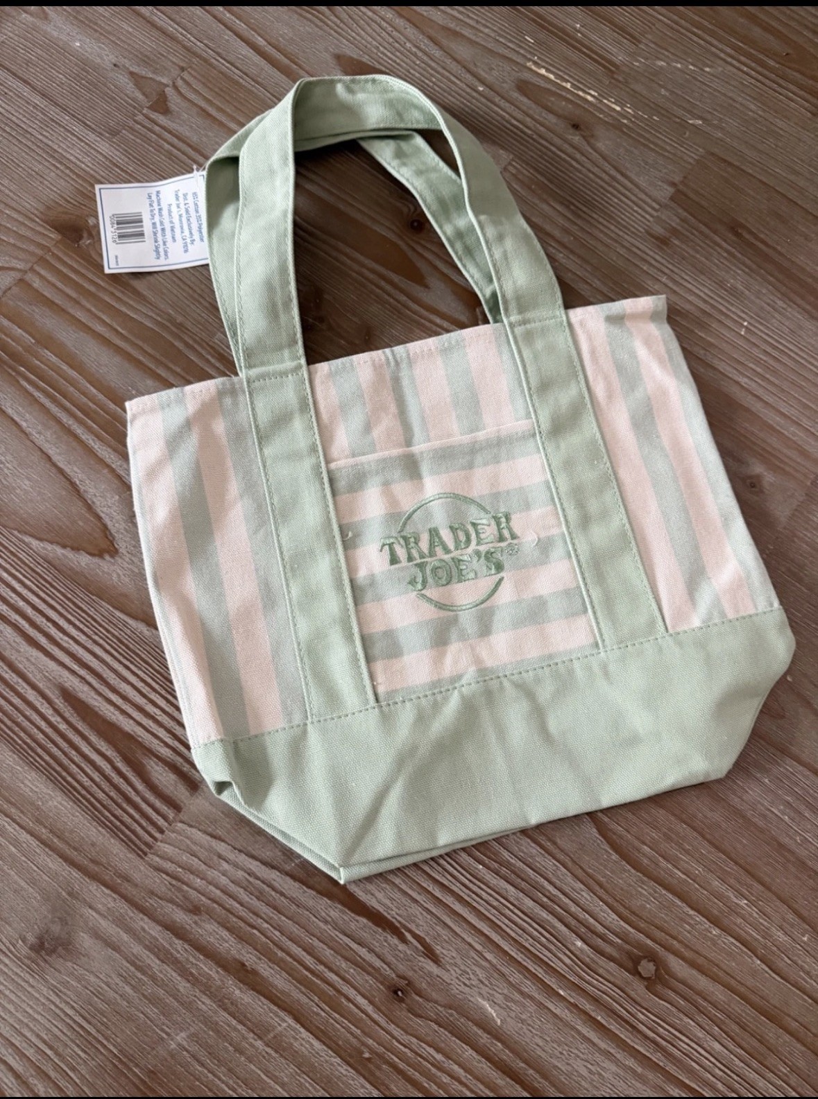 Trader Joe’s Mini Pastel Stripped Canvas Tote Bag | Priced Per Bag