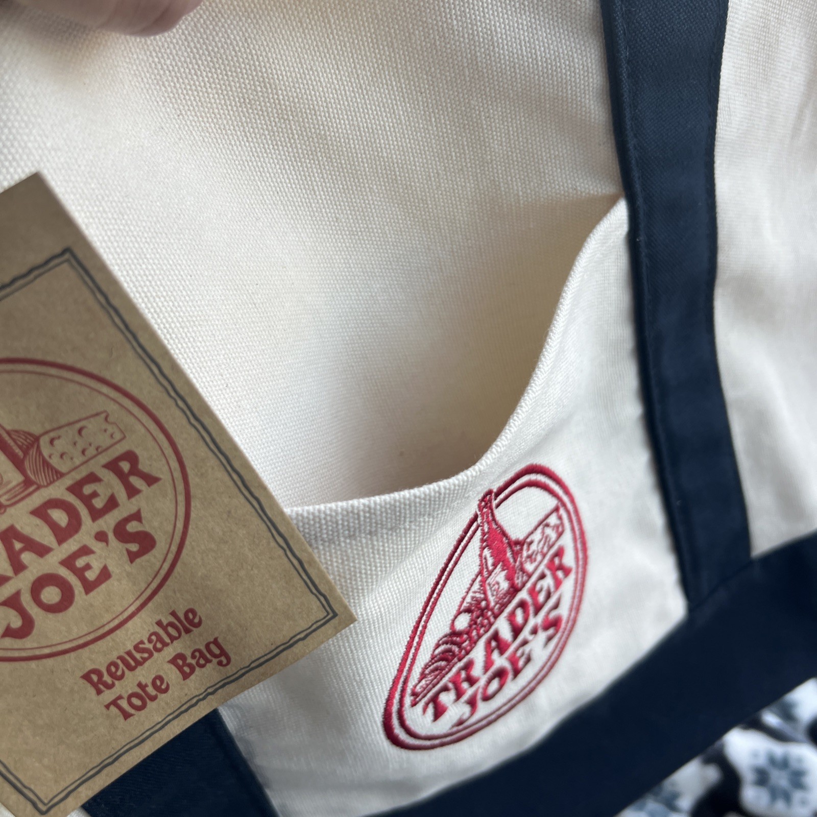 Trader Joe’s Large Blue Reusable Tote Bag – New Ships Worldwide