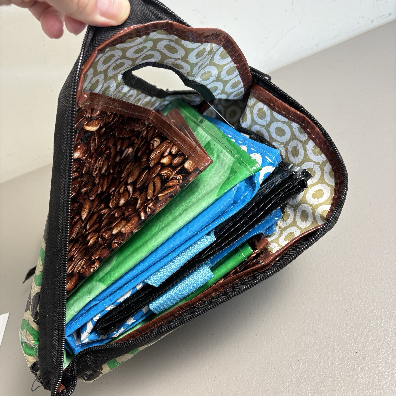 My Eco Reusable Shopping Bags Set Of Four 4 In 1 Foldable Carry Tote Recycled