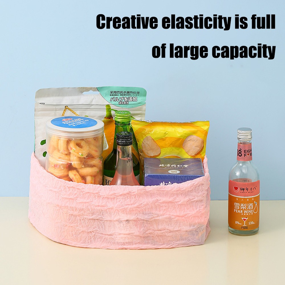 6PCS Magic Stretch Portable Foldable Handheld Bags Reusable Grocery AOV