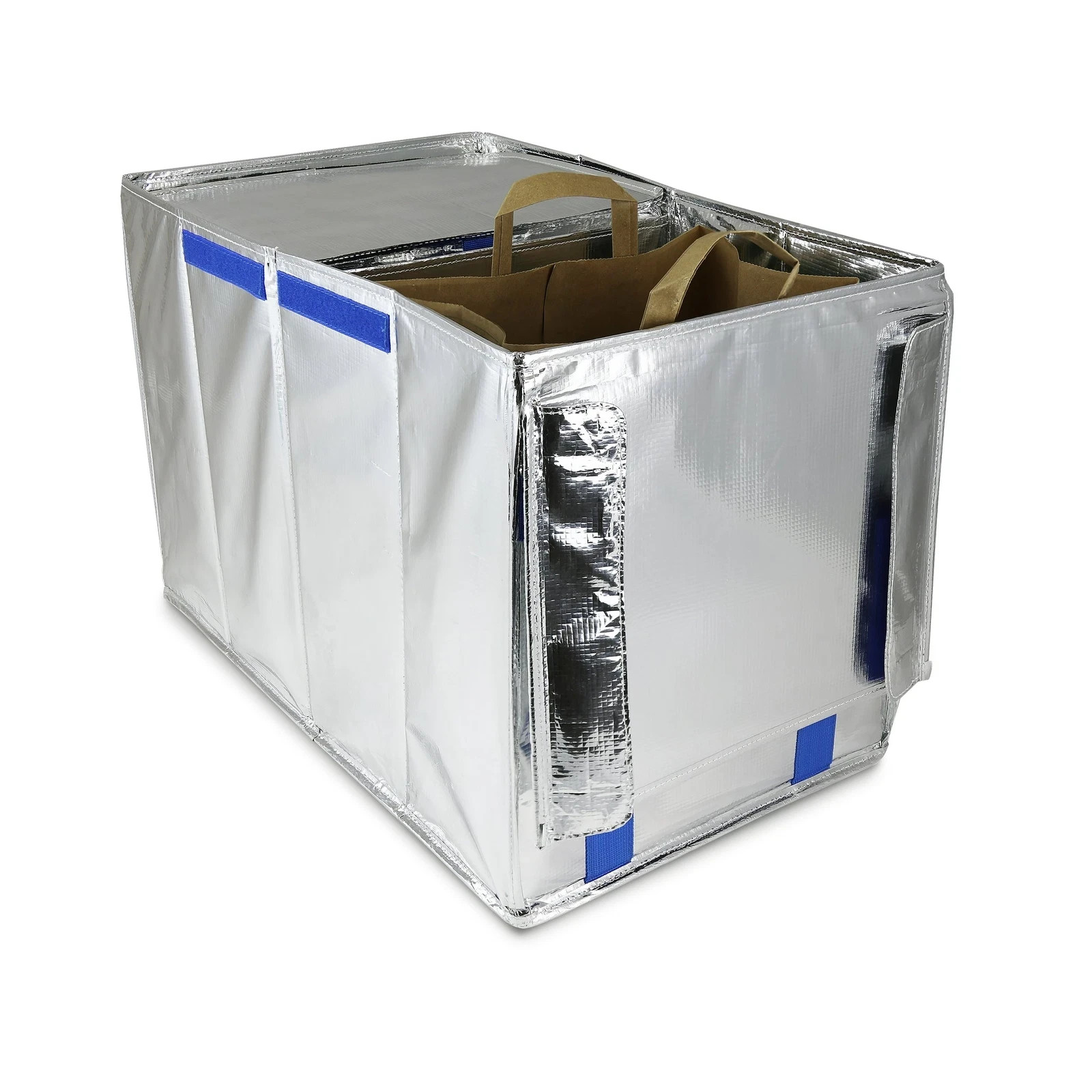 PACKiT Fresh Staging Tote Extra Large Insulated Delivery Tote Silver XL