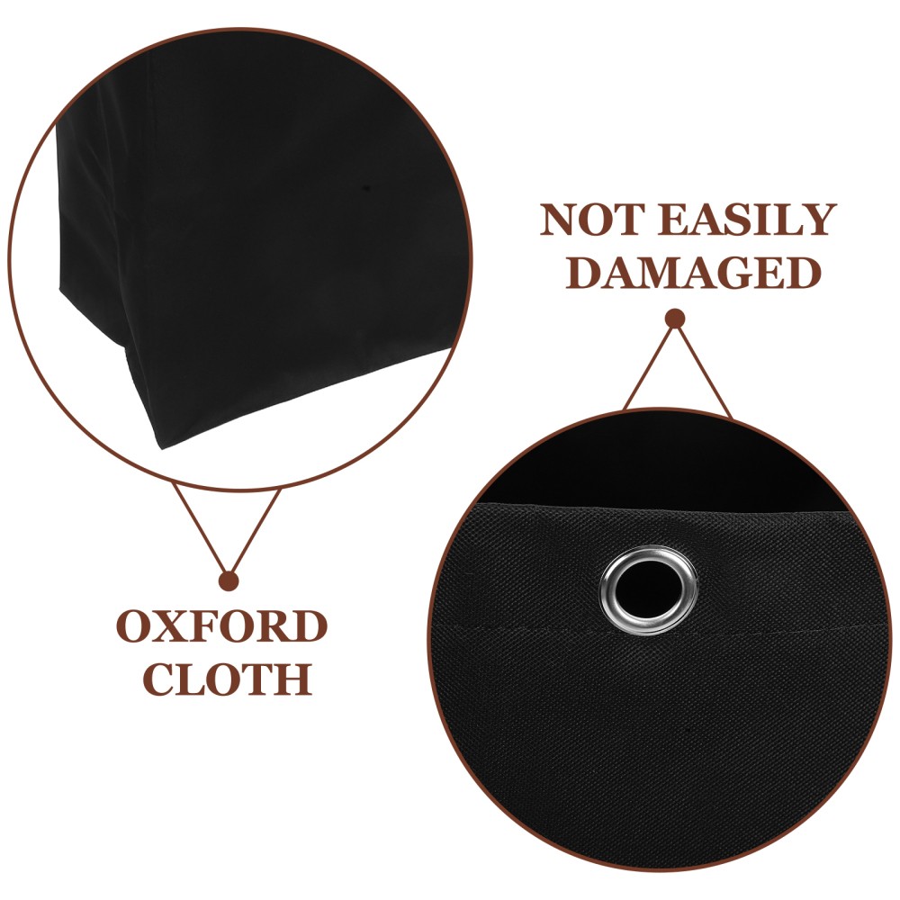 Replacement Cleaning Cart Bag Black Oxford Cloth With Reinforced Metal