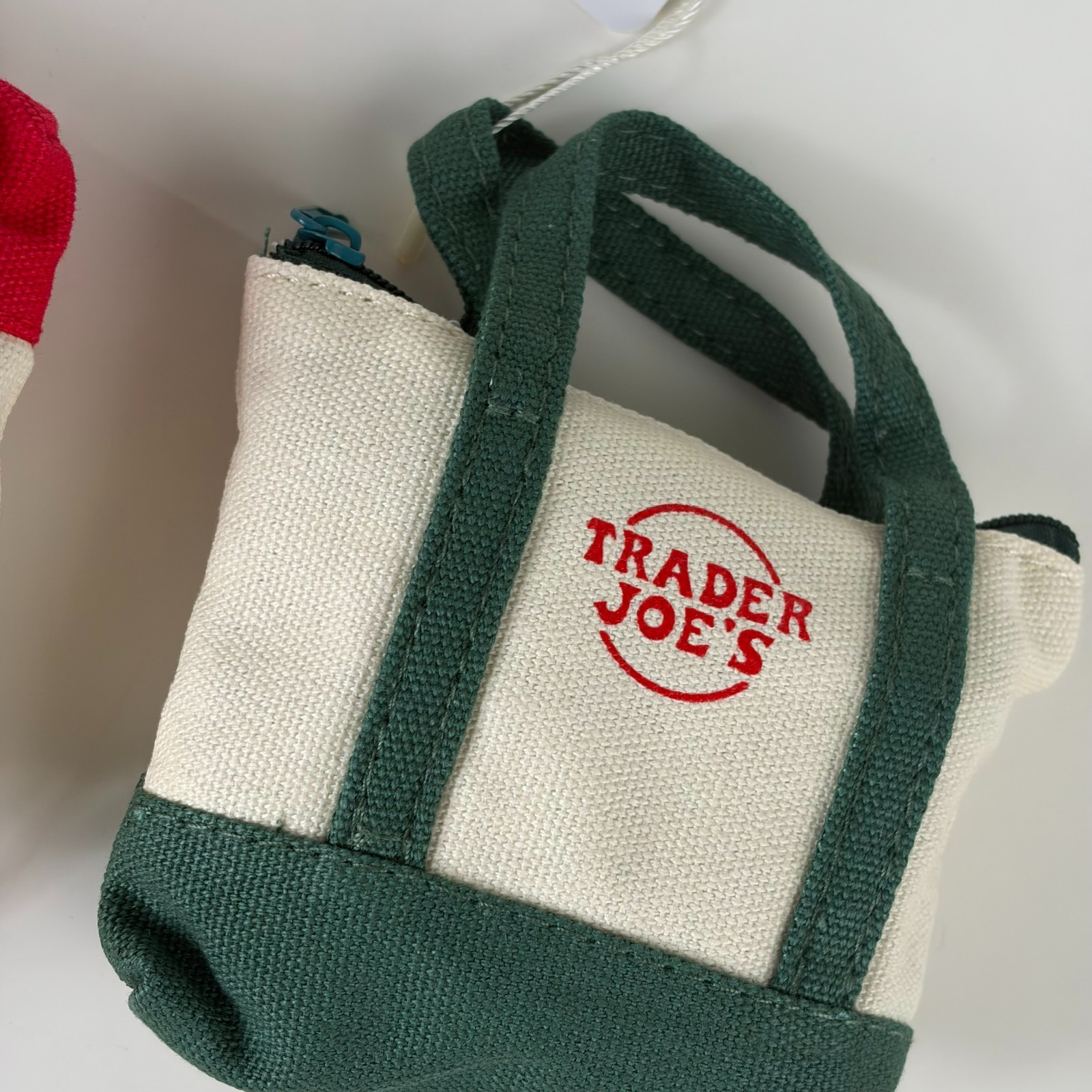 Set of 3 Trader Joe’s Canvas Micro Tote With Storage Bag 2025 Christmas Limited