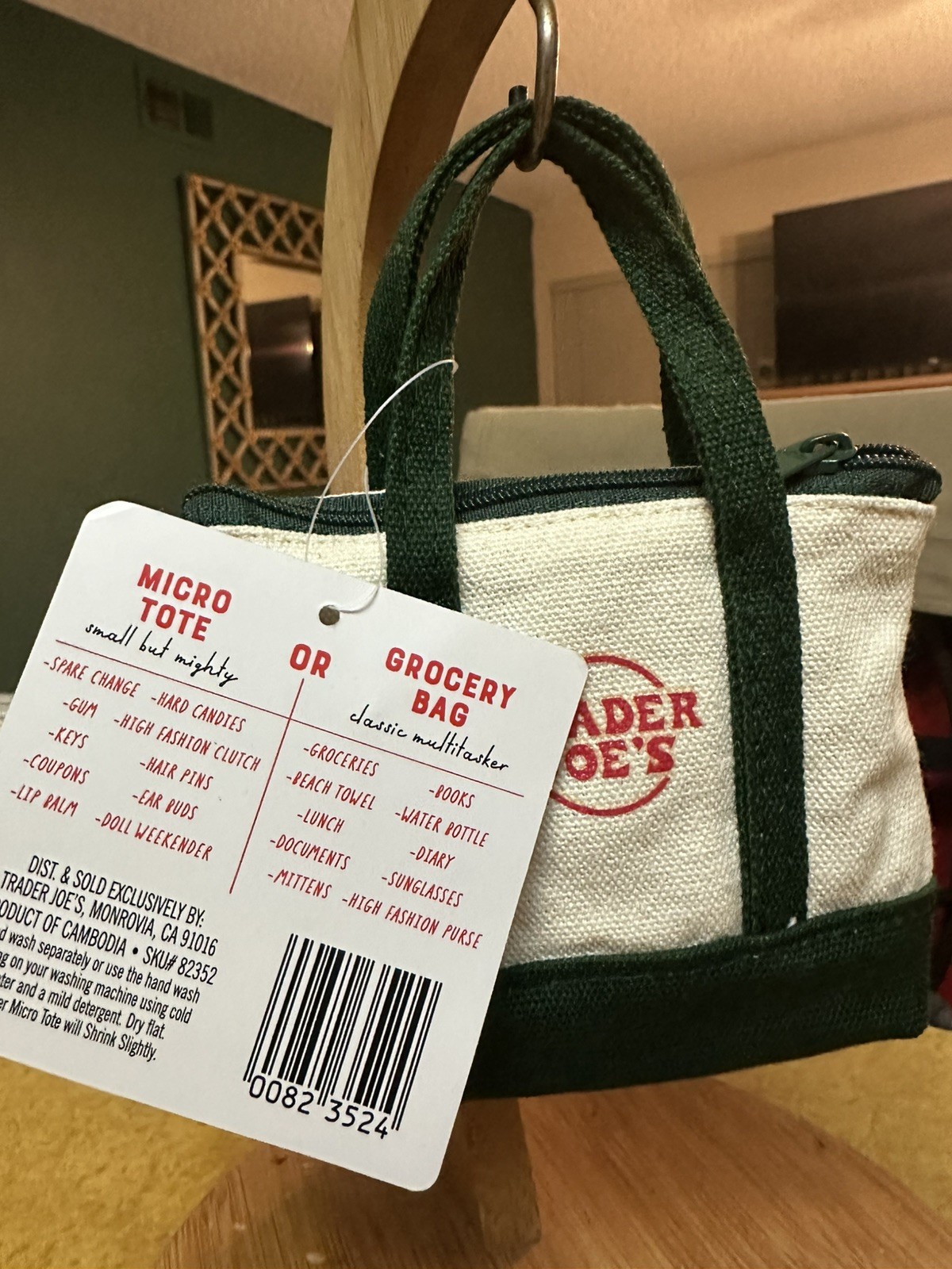 Trader Joe’s Mini Tote 2-in-1, Reusable Shopping Bag Case
