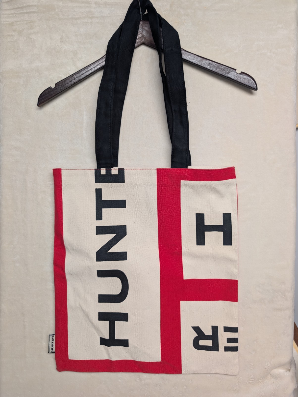 Hunter Original Canvas Bag Large Foldable Red Black Beige