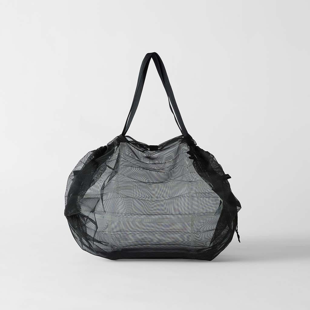 MARNA Shupatto Mesh Bag 25L Foldable Eco Bag Black Compact Japan