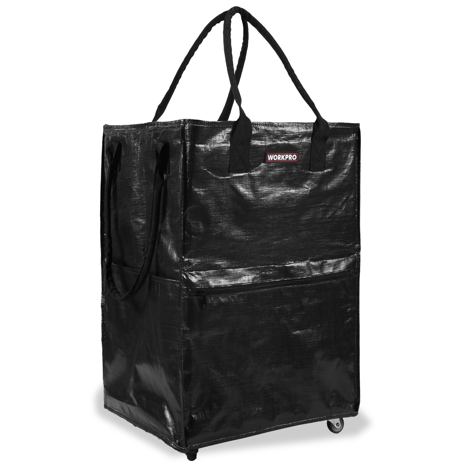 WORKPRO Folding Trolley Reusable Grocery Bag Heavy Duty Roll Wheels Shopping Bag