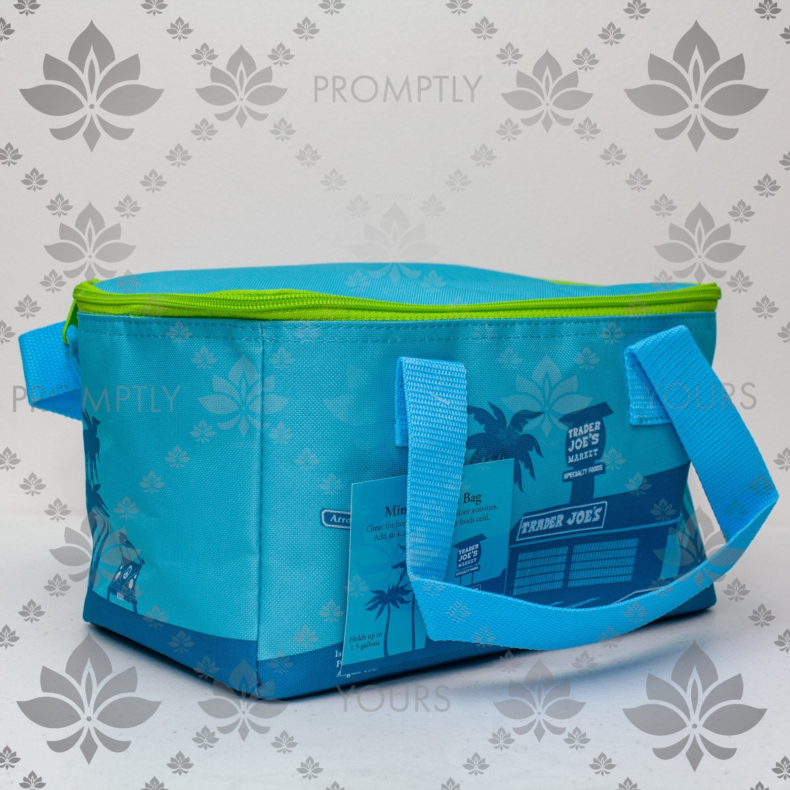 Trader Joes Mini Insulated Lunch Tote Bag Blue 1.5 Gal 2025 LIMITED EDITION New