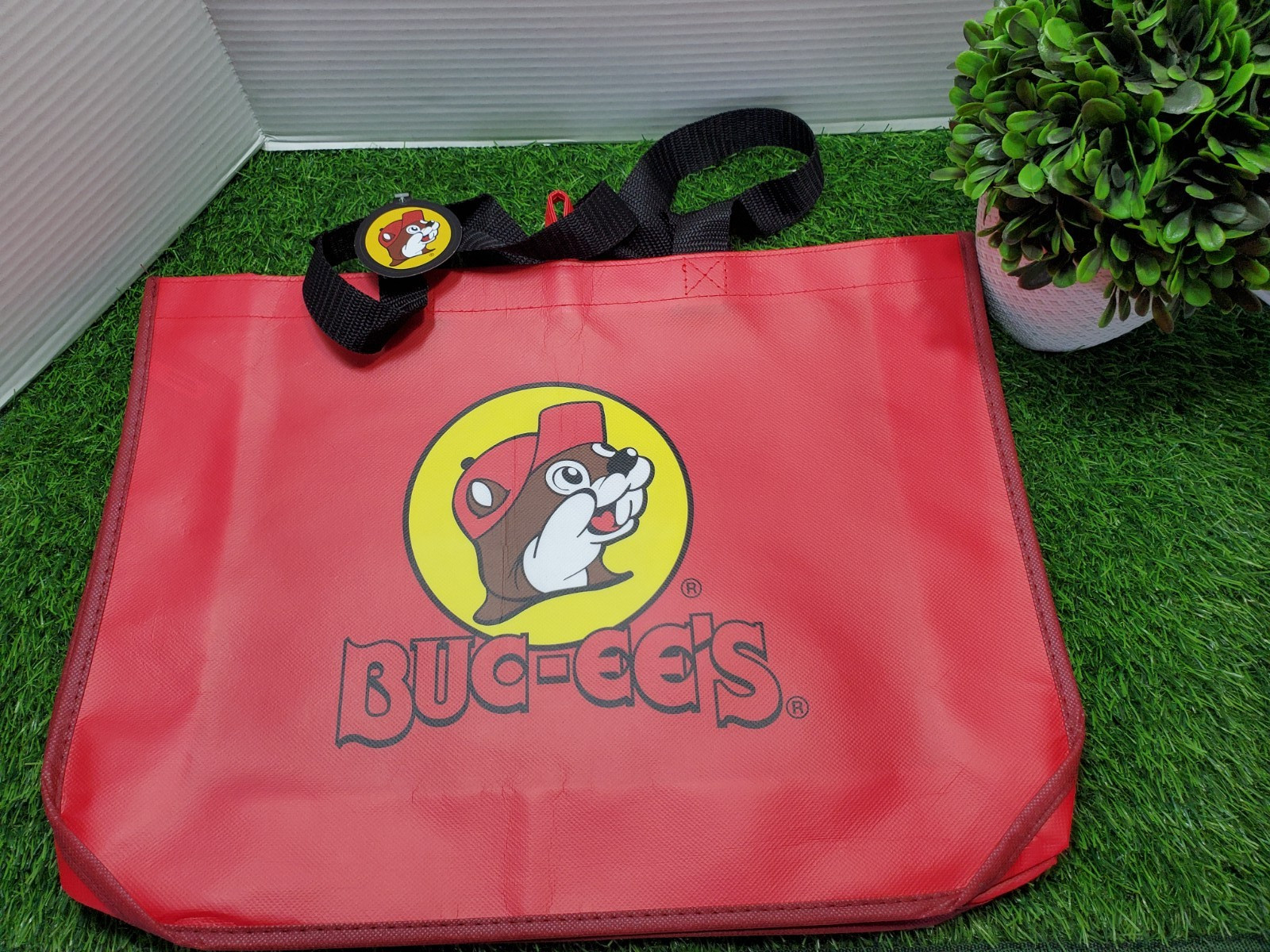 Buc-ee’s Reusable Grocery Travel Tote Bag Beaver Logo 🔴 New with Tags