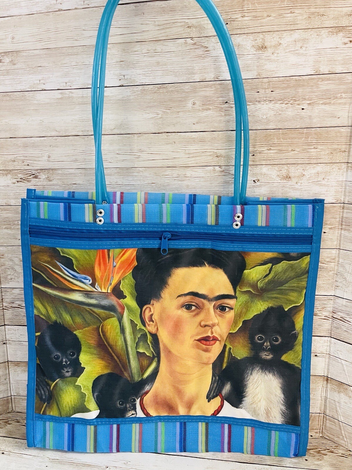 Frida Kahlo Mexican Loteria Mesh Bag Bolsa De Maya Mexicana De Frida Kahlo