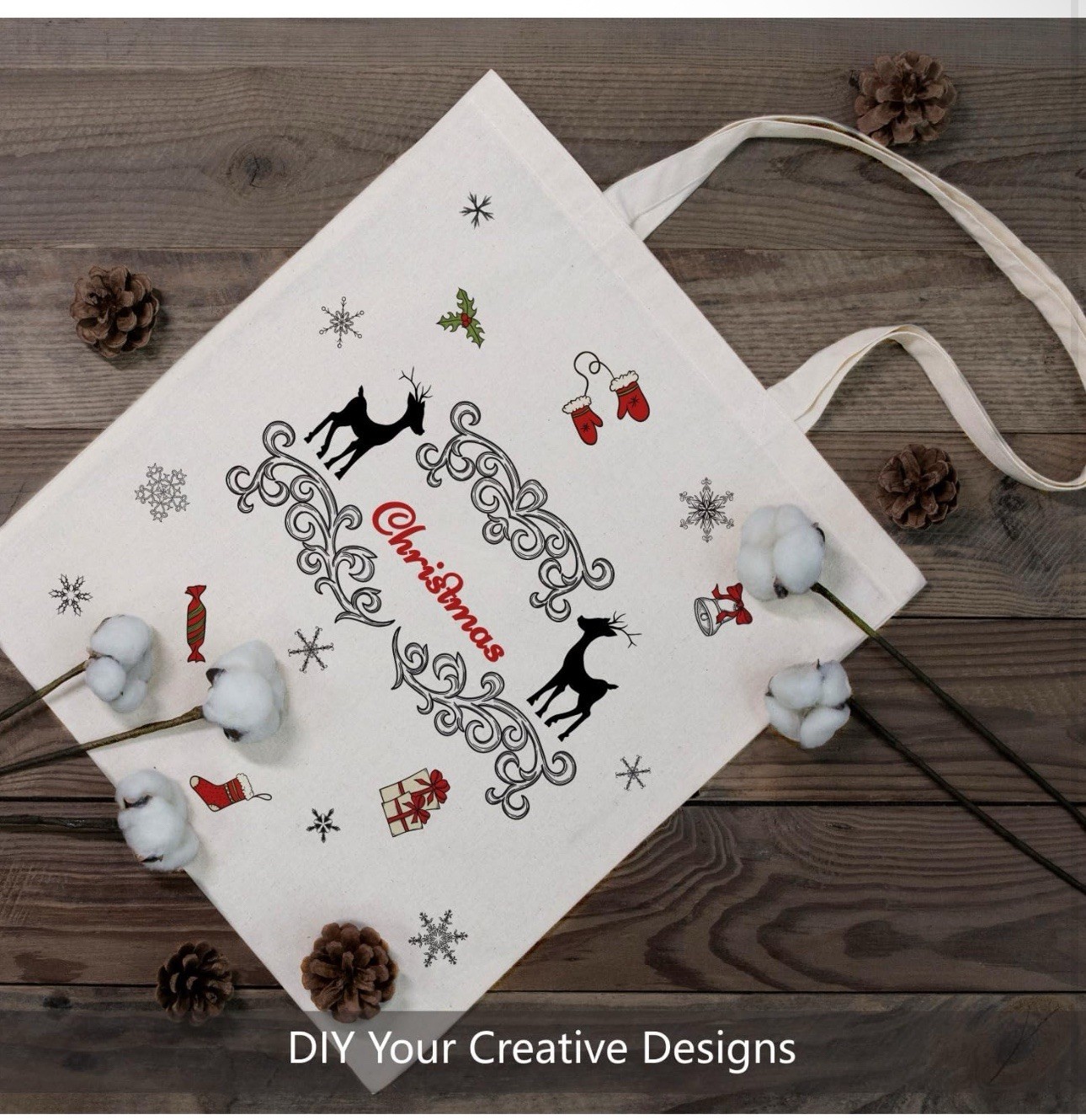 TOPDesign 5 Pack Economical Cotton Tote Bag, Lightweight