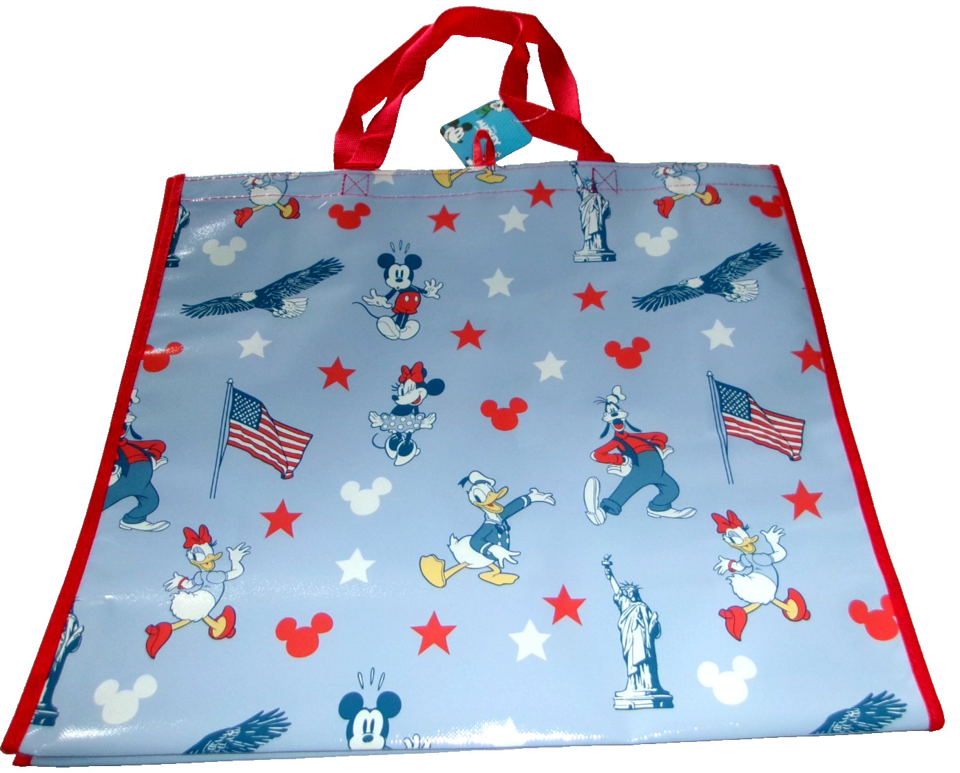 Disney Reusable Tote ~PATRIOTIC MICKEY & FRIENDS~ 19.5″ X 17.5″ X 7.5″