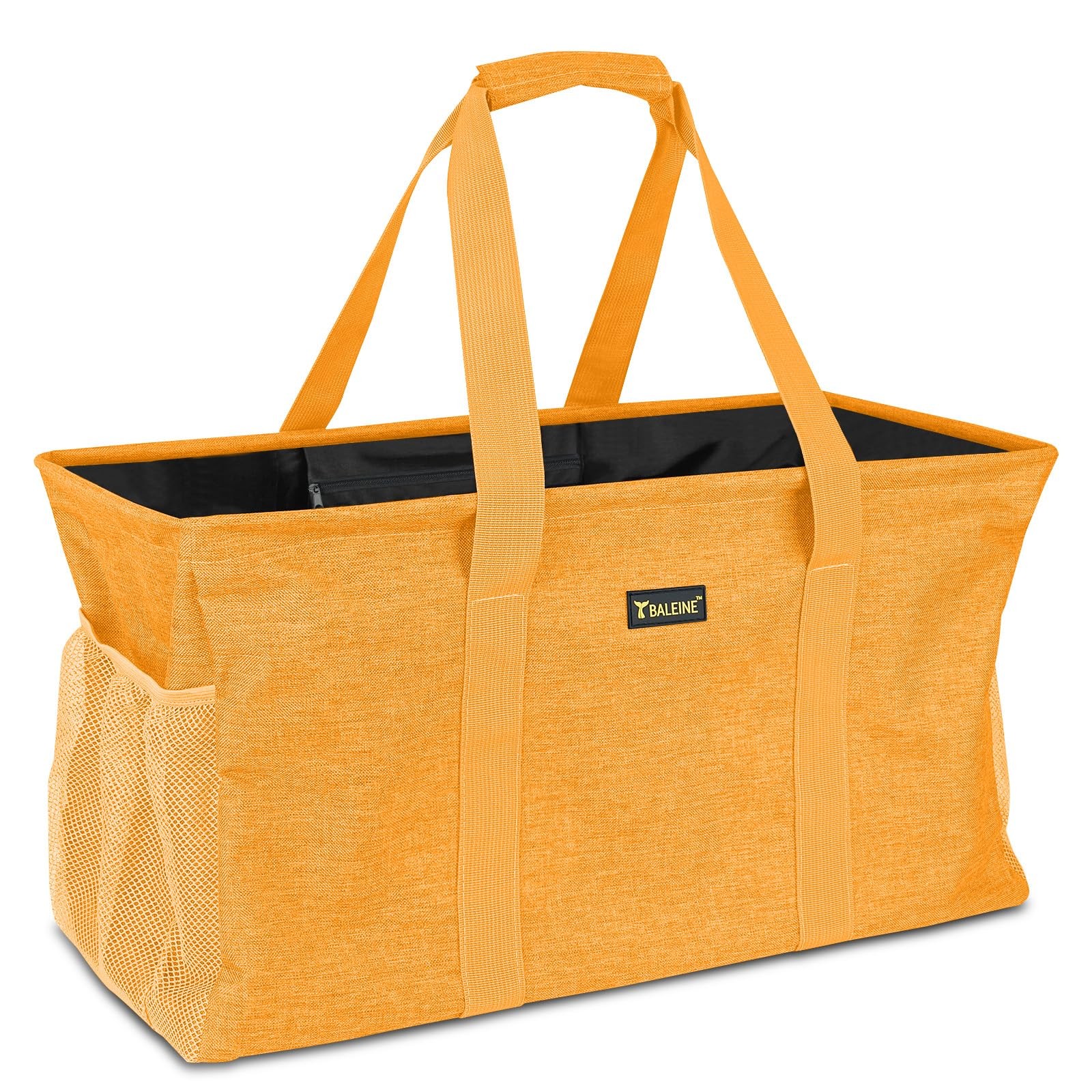 BALEINE Extra Large Utility Tote Bag with Reinforced 22”x12”x10”, Yellow