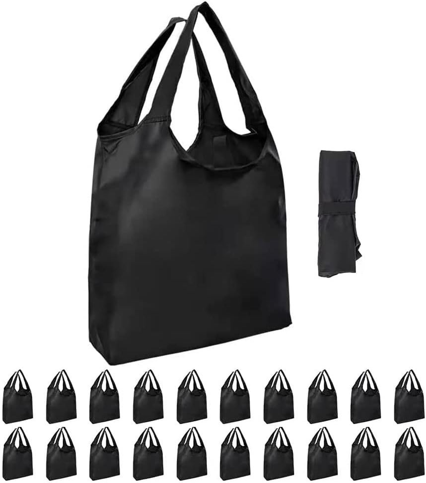 Washable and Foldable Shopping Bags – 20 Durable Totes, Perfect for Everyday Use