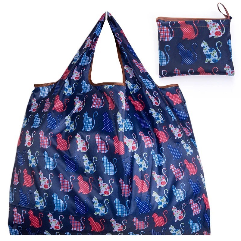 Eco-Friendly Reusable Shoulder Bag Portable Folding Tote for Travel & Groceries