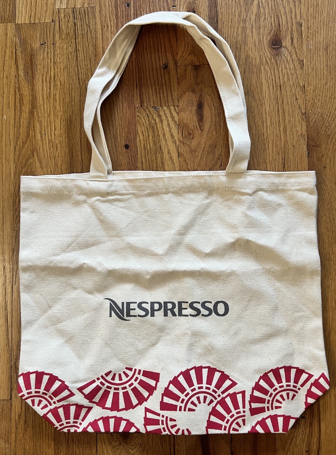 Nespresso Shanghai Tote Bag Limited Edition Organic Cotton Canvas Red Design/New