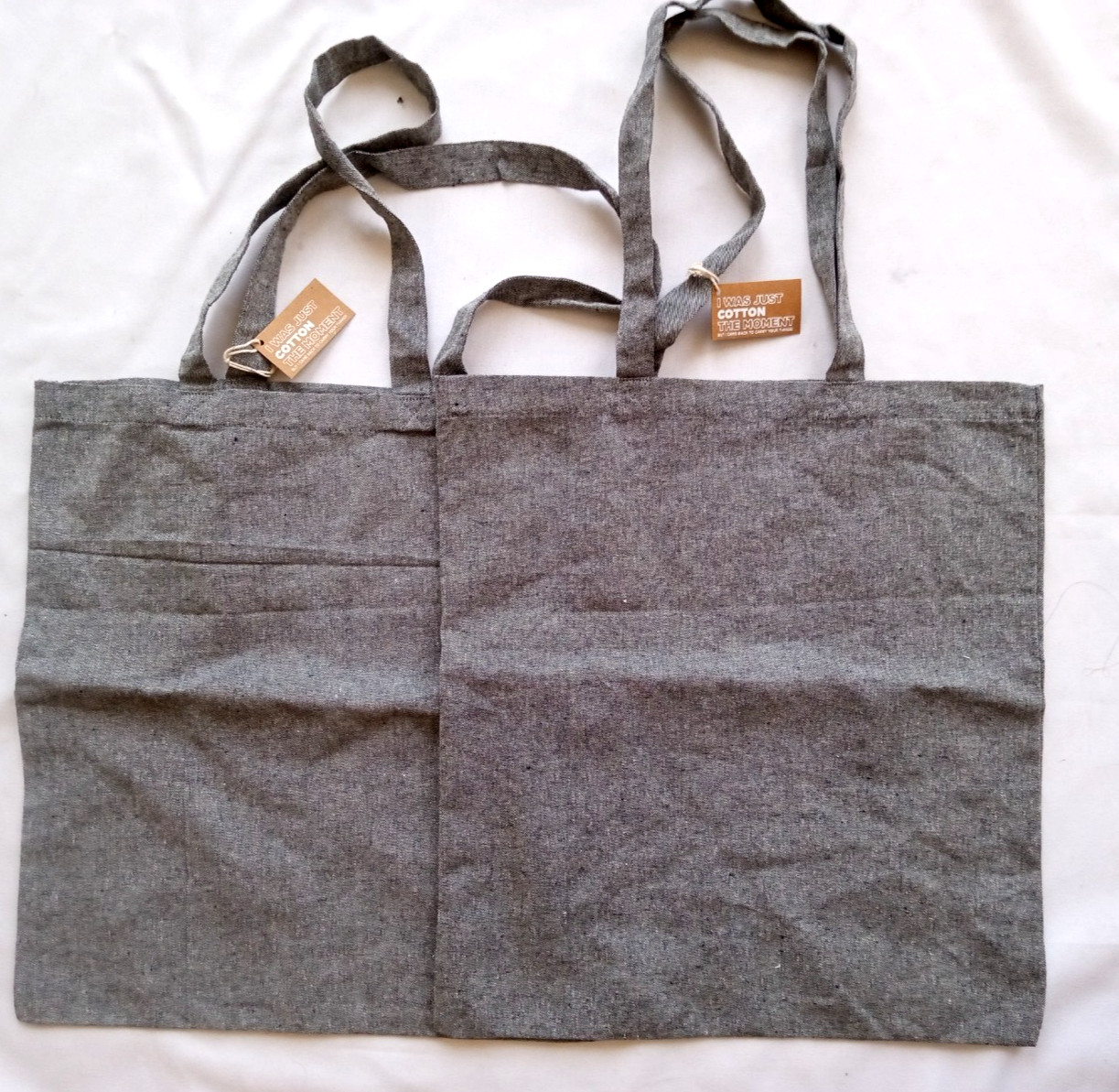 Lot-2-THE MOMENT Bank of America Shopping Tote Bags 16″x14″ Gray -New