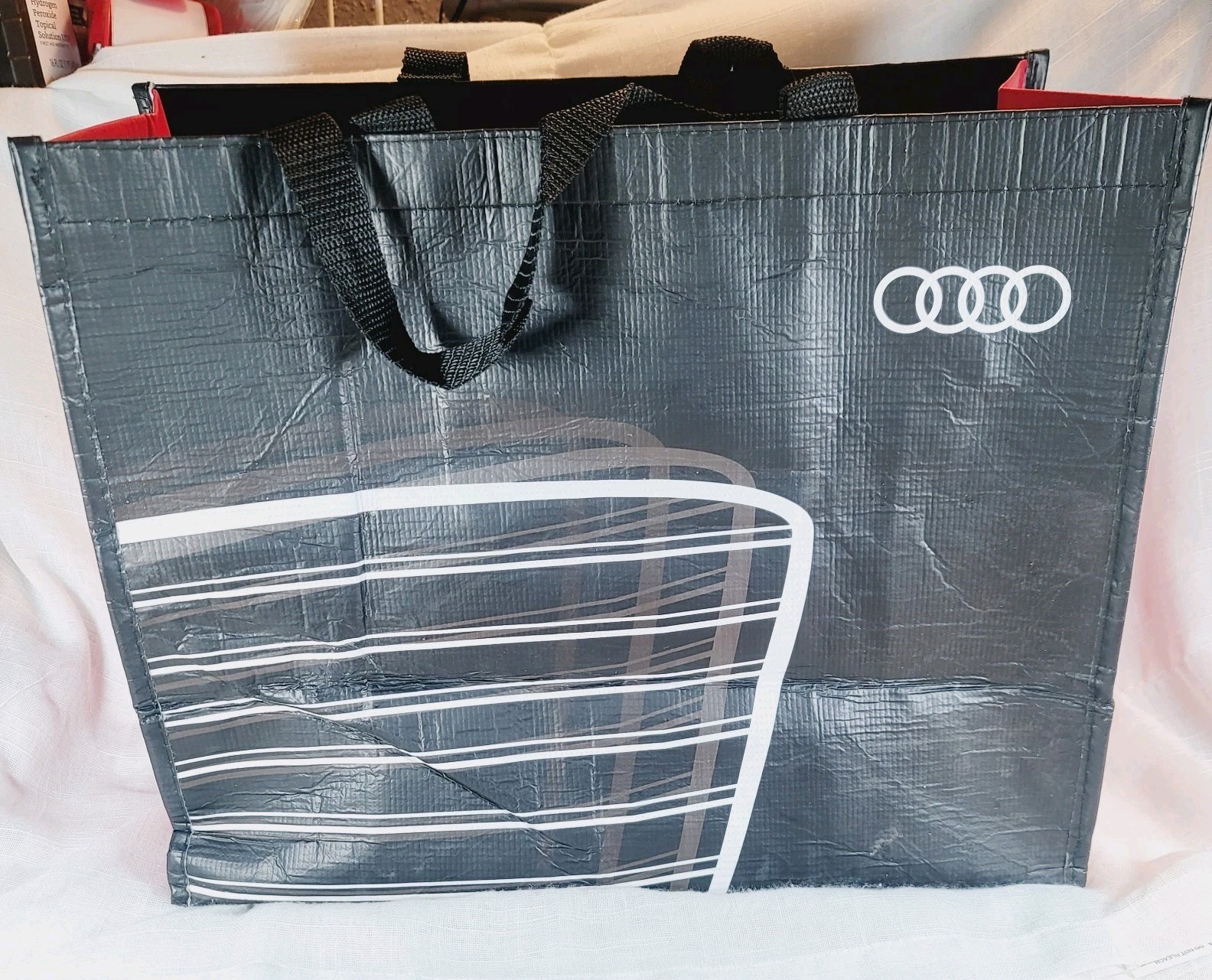 Audi Reusable Bag Graphic Printed Tote Eco-Friendly Luxury Car Shopping 15x12x7