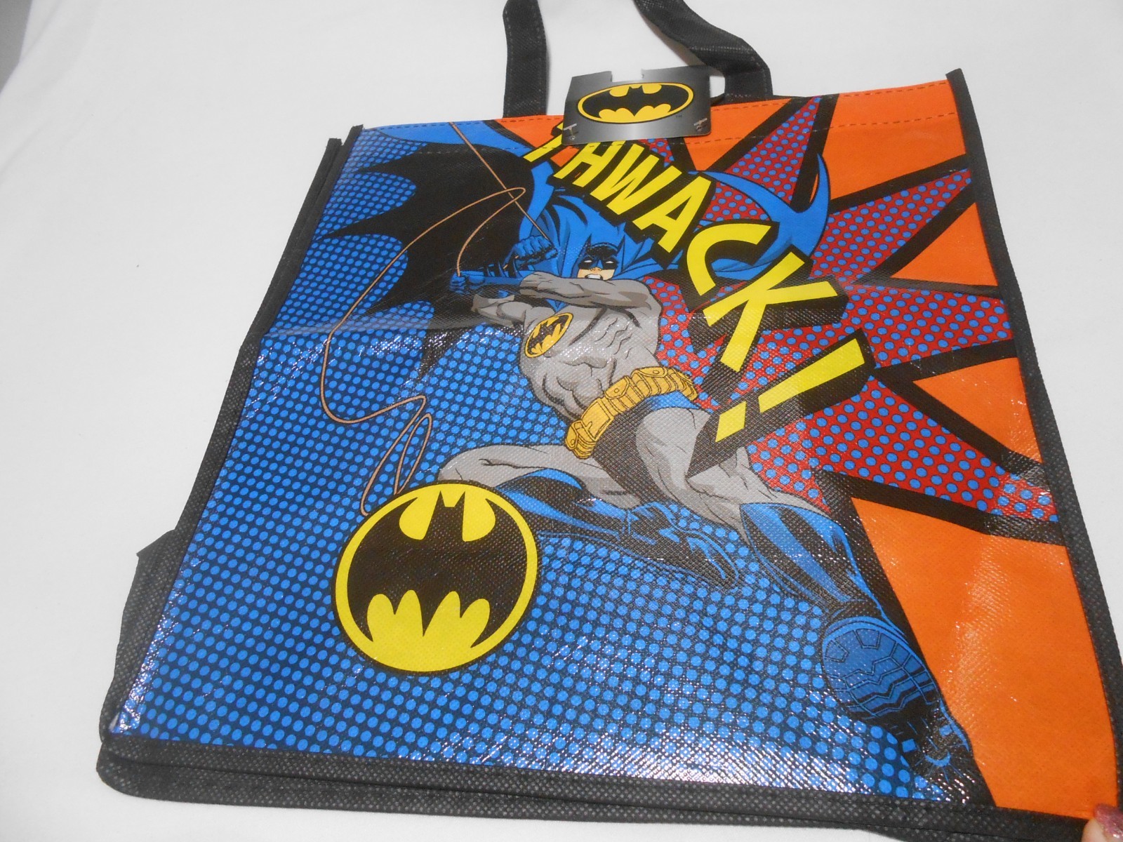 NEW KIDS BATMAN REUSABLE TOTE GROCERY SHOPPING BAG w/ 2 HANDLES SCHOOL DC COMICS