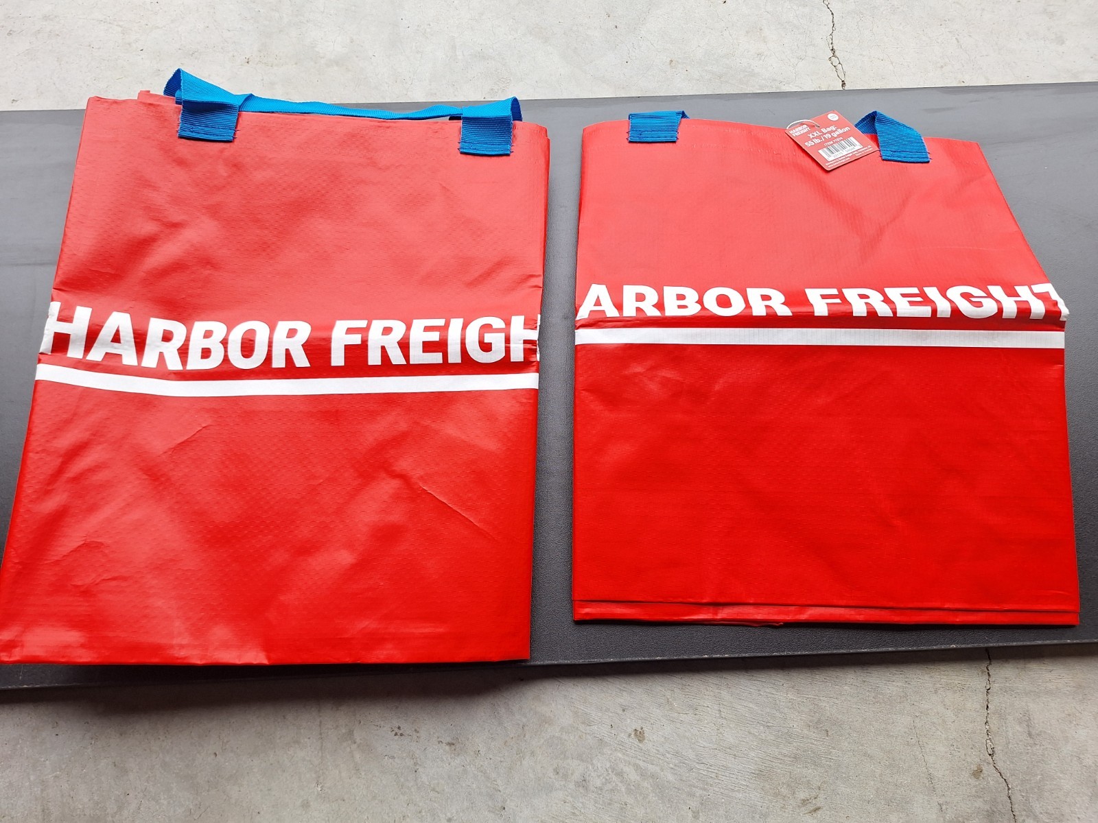 2 New 19 Gallon Reusable Harbor Freight Tote Shopping Bag Red Bags great shop