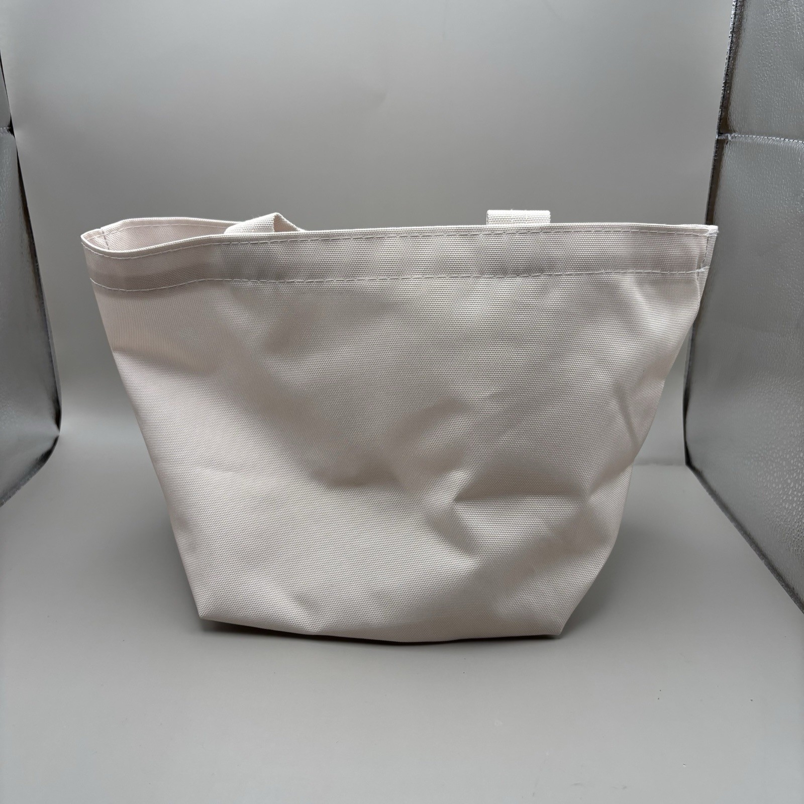 Nordstrom Super Fresh Canvas Tote Cream Beige Reusable Shopping Mini Lunch Bag