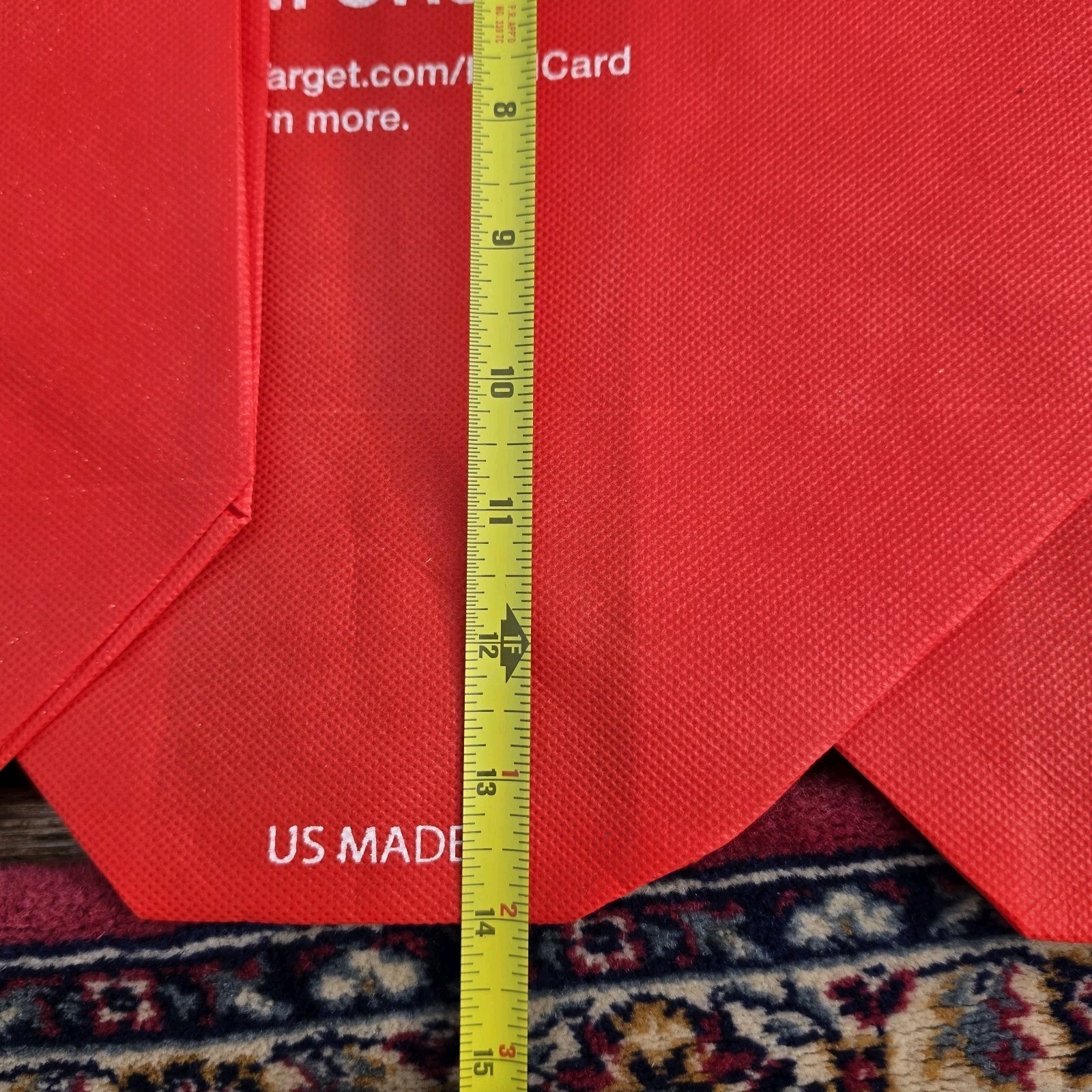 NEW LOT OF 5 COUNT Reusable RED Target Shopping Tote Bag 10x8x12 NEW! US Made