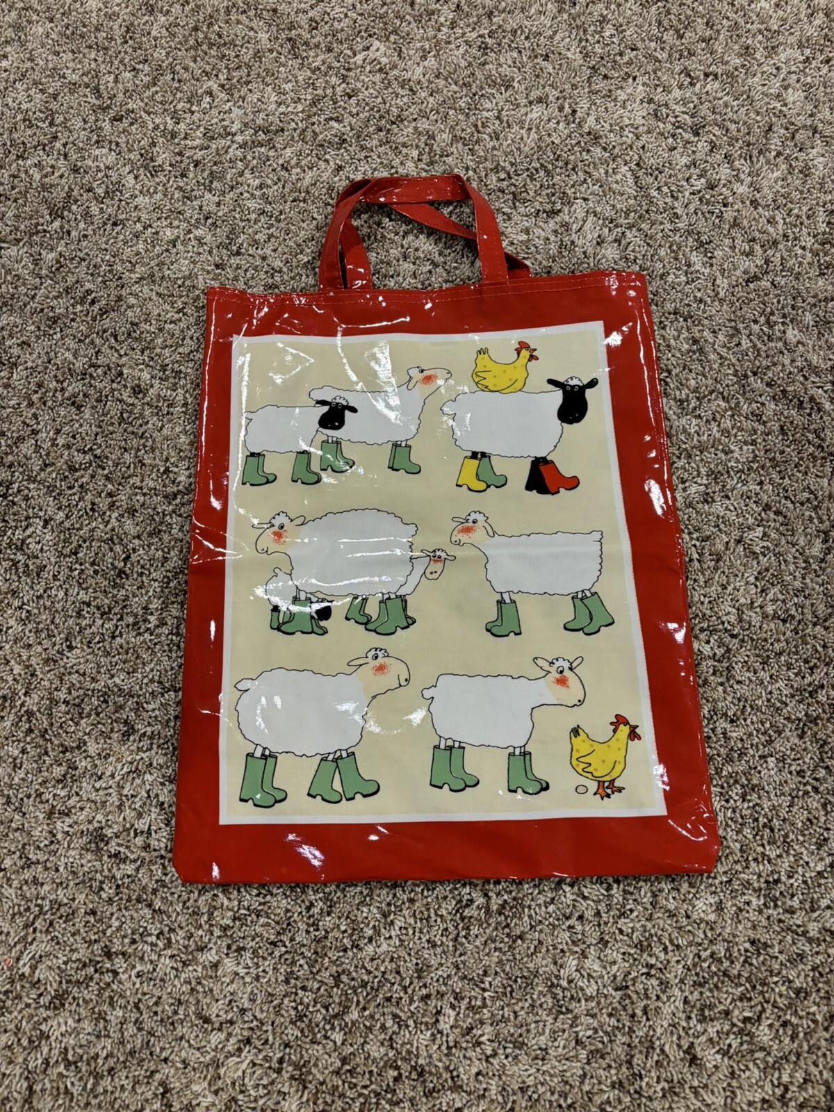 Ulster Weavers Sheep 100% Cotton PVC Coated Tote Bag NWOT