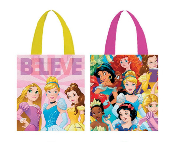 Disney Princess Themed Tote Bags – 2 Different Patterns 9.5 x 7.25