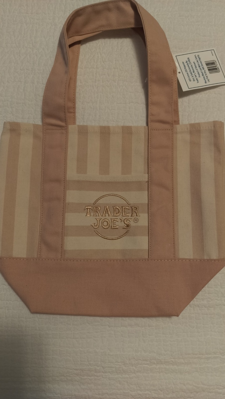 Trader Joe’s 2026 Mini Stripe Canvas Tote Bag