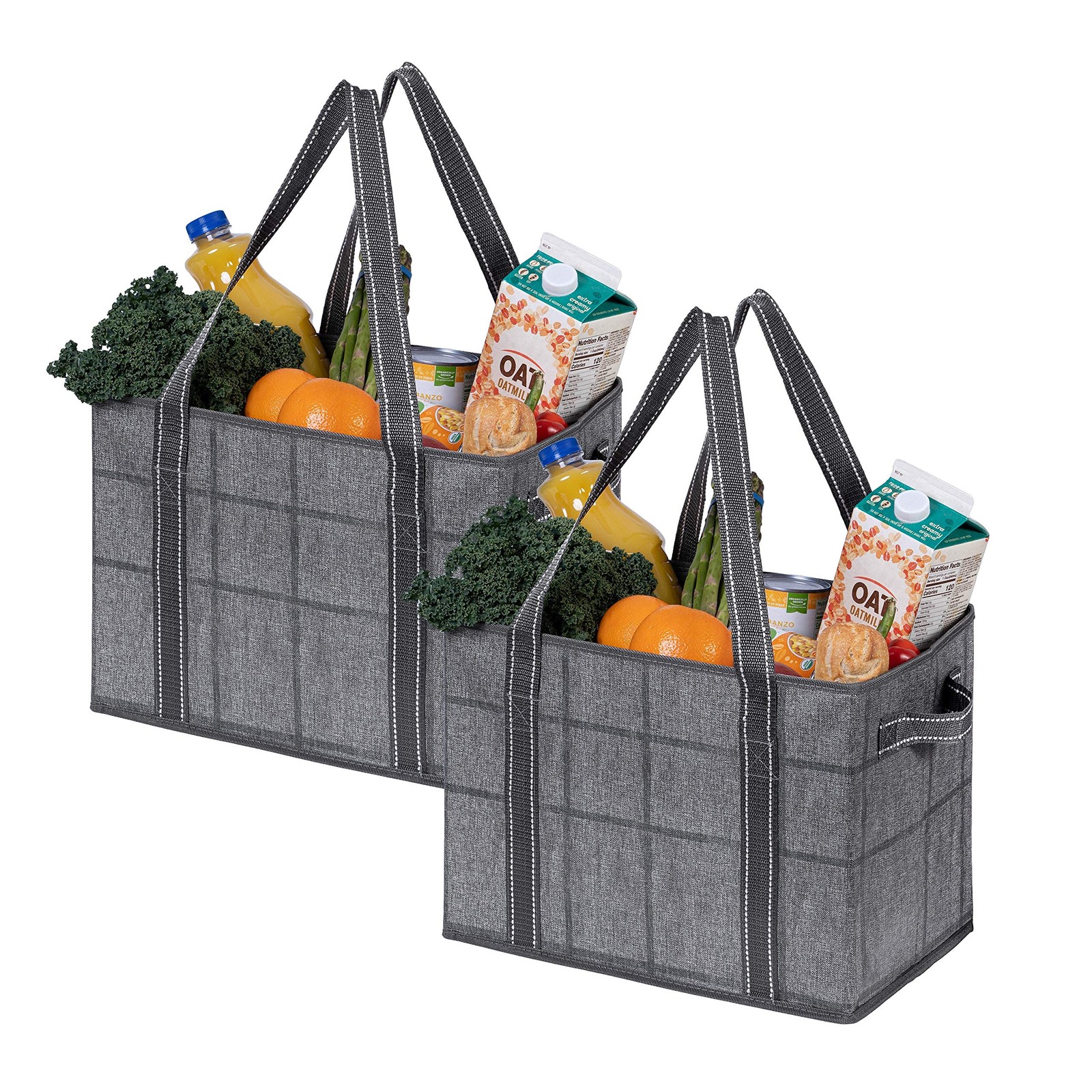 2 Pack 8 Gallon Reusable Grocery Bags, Extra Large Shopping Bags for grocerie…