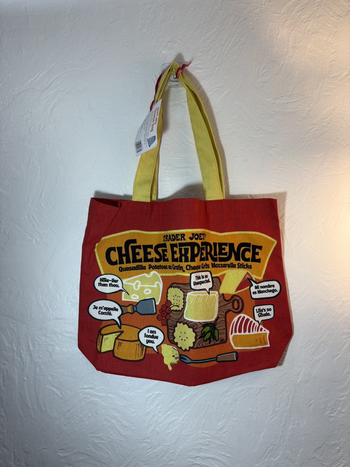 Trader Joe’s Tote Bags Cotton Cheese Experience, Coffee Bean Canvas Reusable