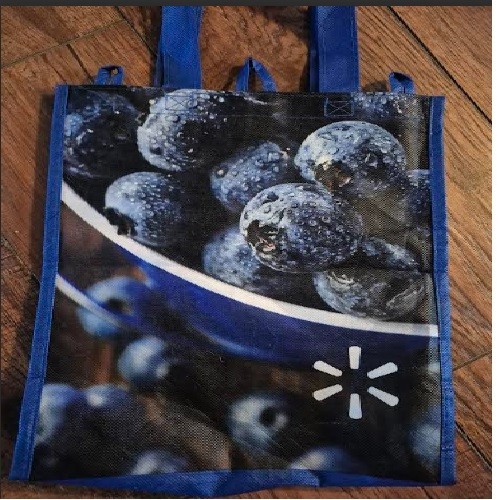 Walmart Branded Reusable Tote Shopping Grocery Bag Limited Edition Blueberries