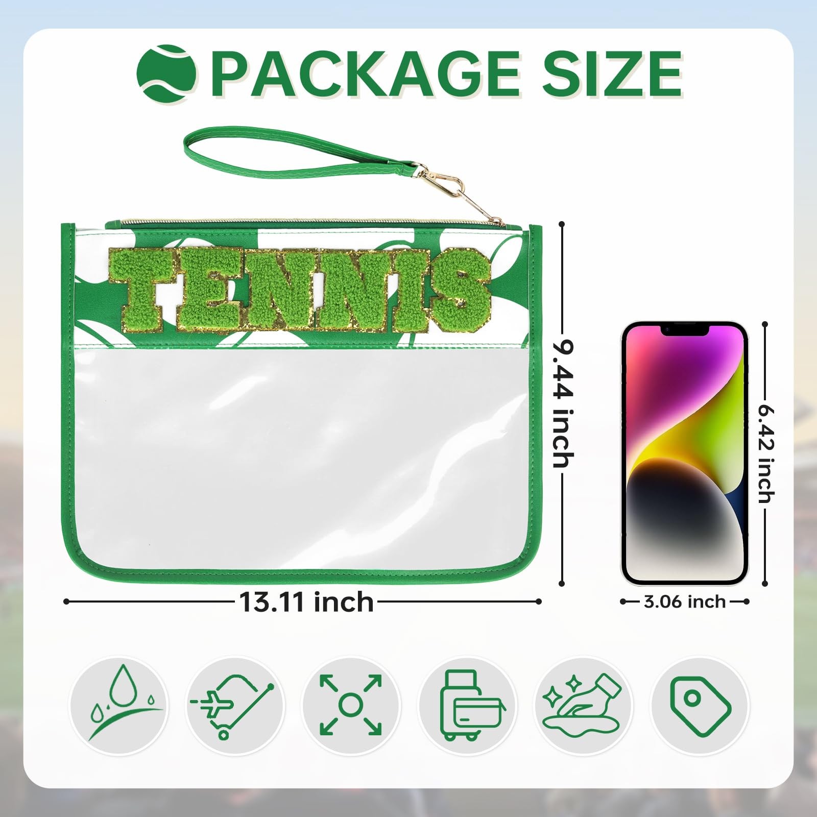 PPeen Tennis Gifts Bags Accessories for Women Makeup Medium,