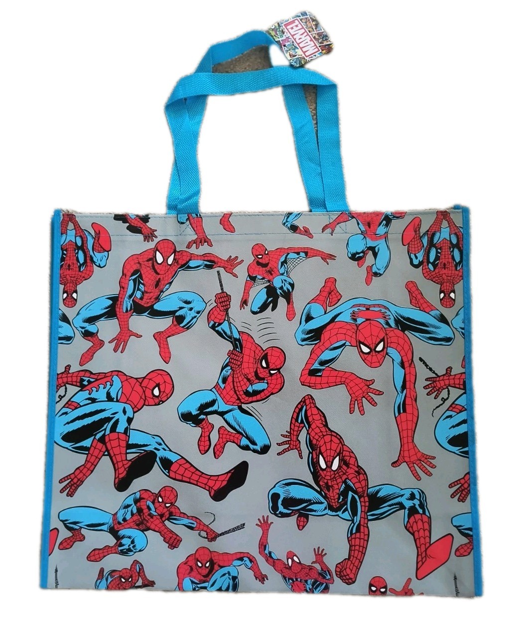 Marvel Spiderman X-Large Red Reusable Shopping Gift Bag with Handles🆕Free Ship!