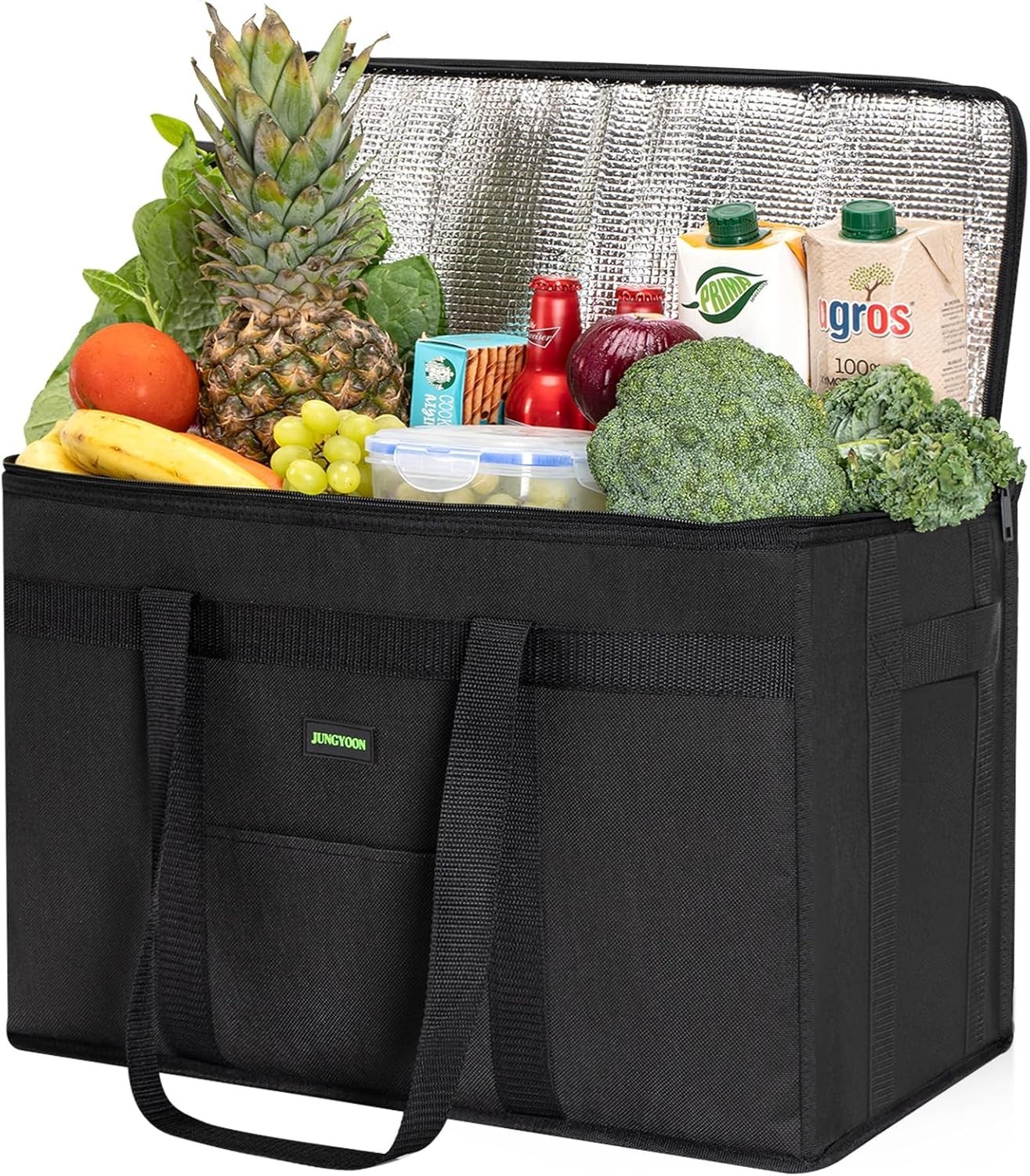 Heavy-Duty Insulated Grocery Bags & Picnic Basket – Collapsible Cooler Bag with