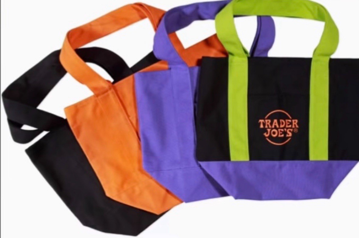 4 X Trader Joe’s Mini Halloween Canvas Reusable Tote Bags ~ NWT PRIORITY SHIP!