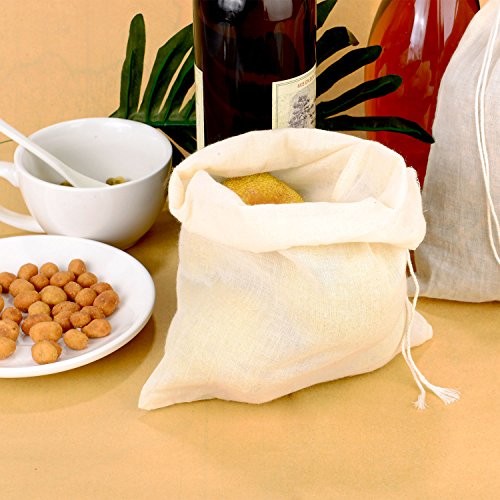 Pangda 15 Pcs Muslin Bags 8×10 Inches, Inch (Pack of 15), natural color