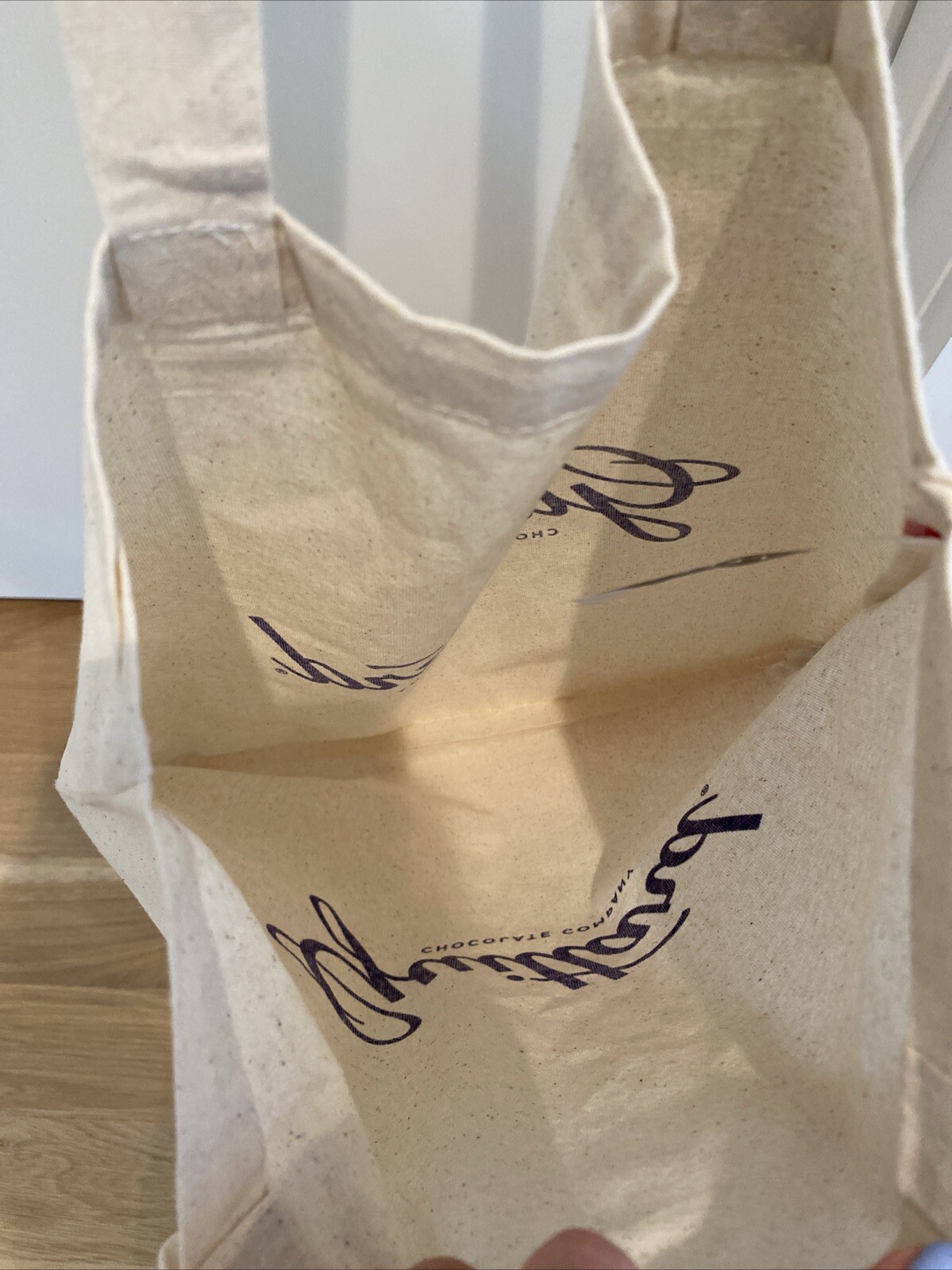 Guittard Chocolate Double Handle Canvas Ivory Tote Bag