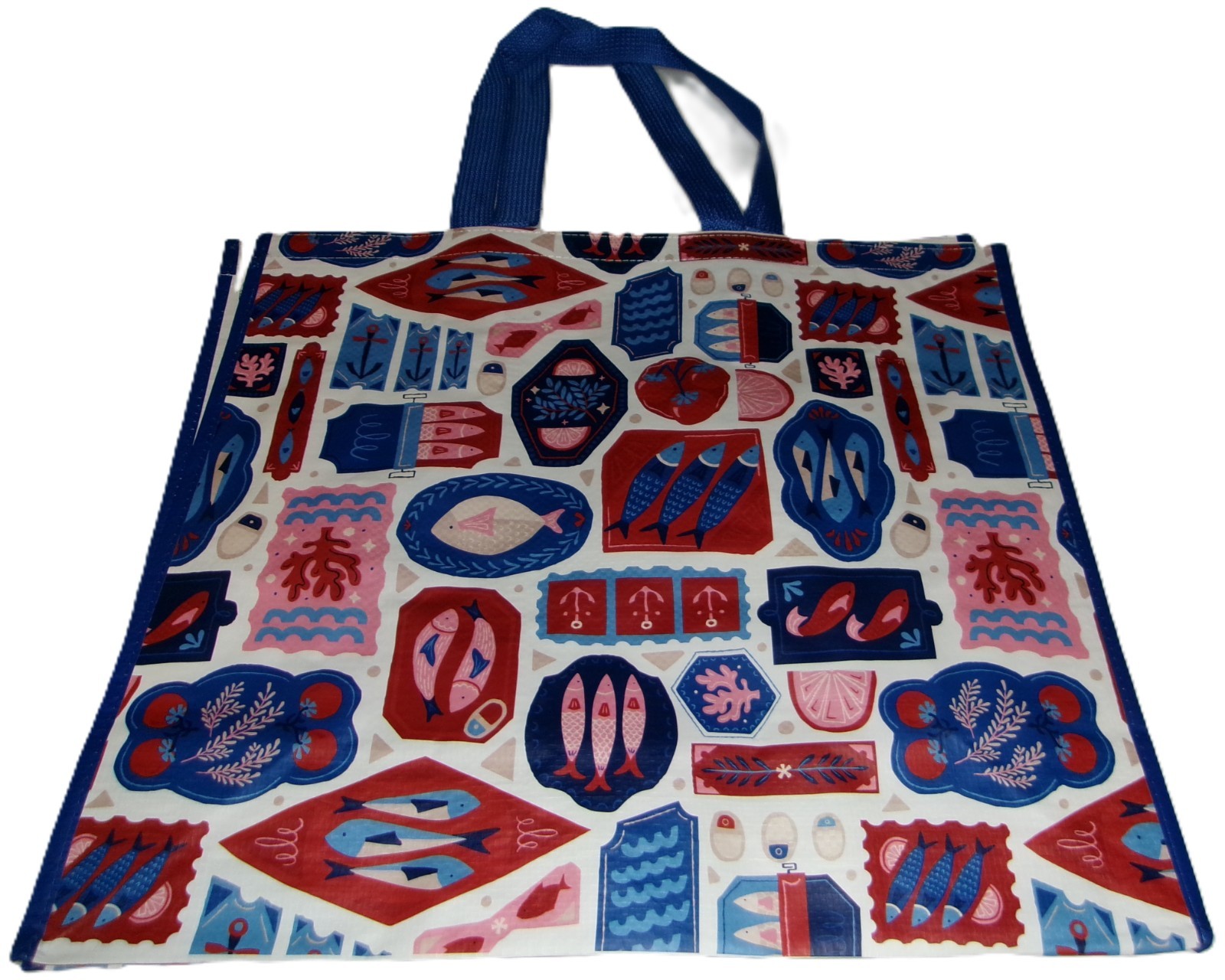 Reusable Tote Bag ~ 20″ X 18″ X 8″ ~ COASTAL & NAUTICAL ICONS