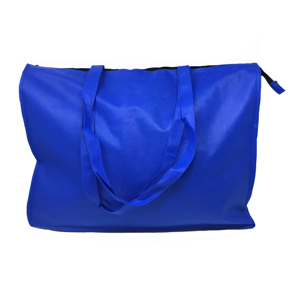 1 Dozen Large Big 20″ Zippered Reusable Grocery Shopping Tote Bags Wholesale