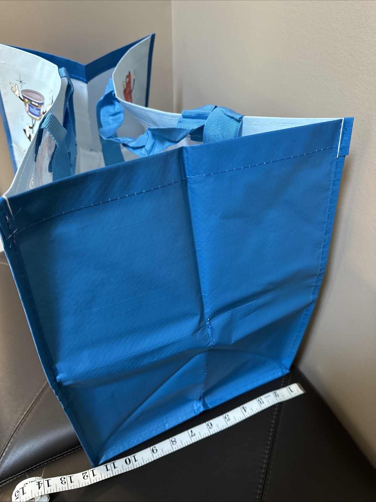 Costco Reusable Shopping Bag Keep Cool (1) Single Bag Bottle Holder Inside Blue