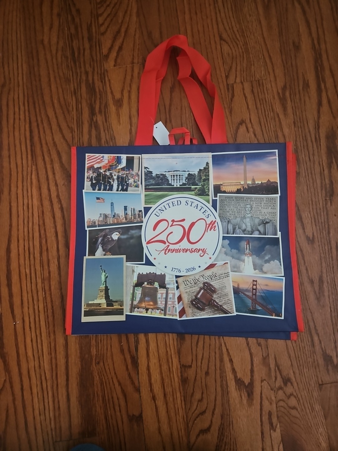 Brand New United States 250th Anniversary Reusable Grocery Tote Bag