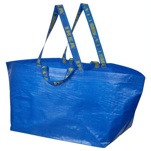 10x IKEA FRAKTA Large Blue Shopping Bag Reusable Utility Laundry Beach 19 Gal