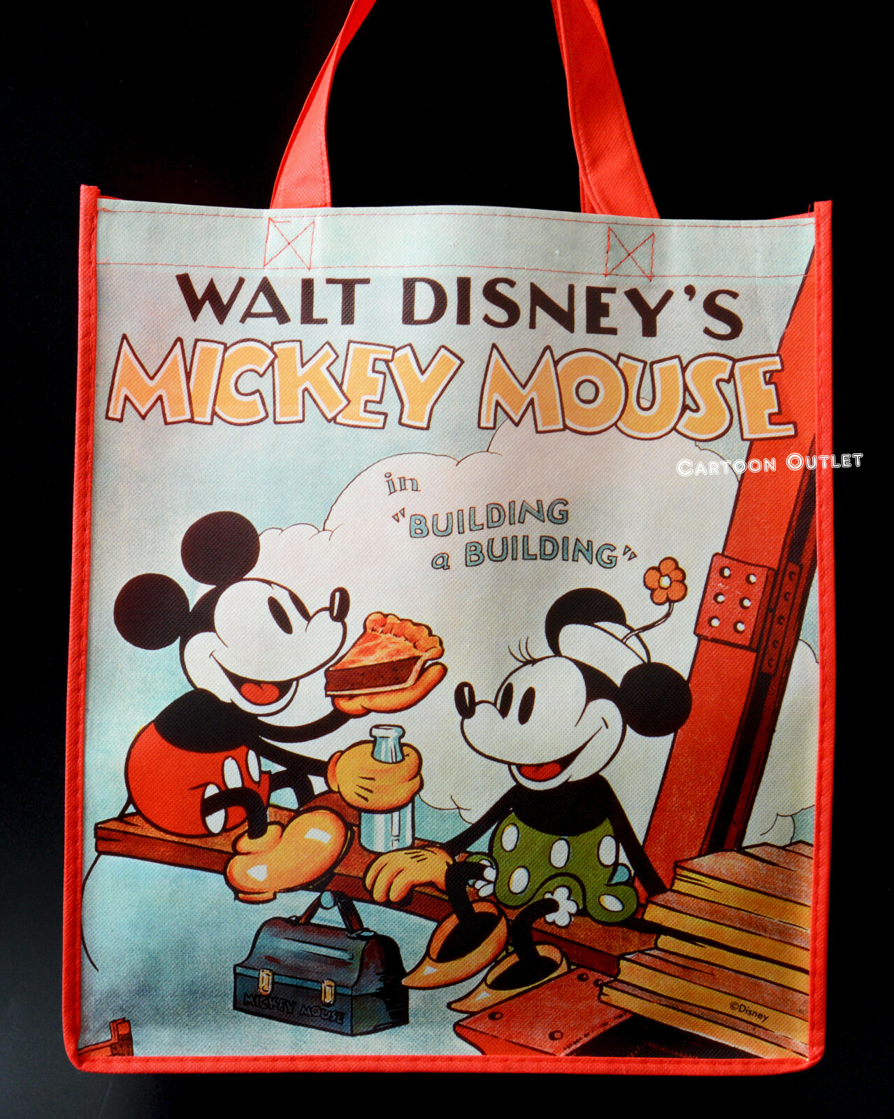 Disney Mickey Tote Shopping Bag Large Reusable Classic Minnie Mouse Gift Bag