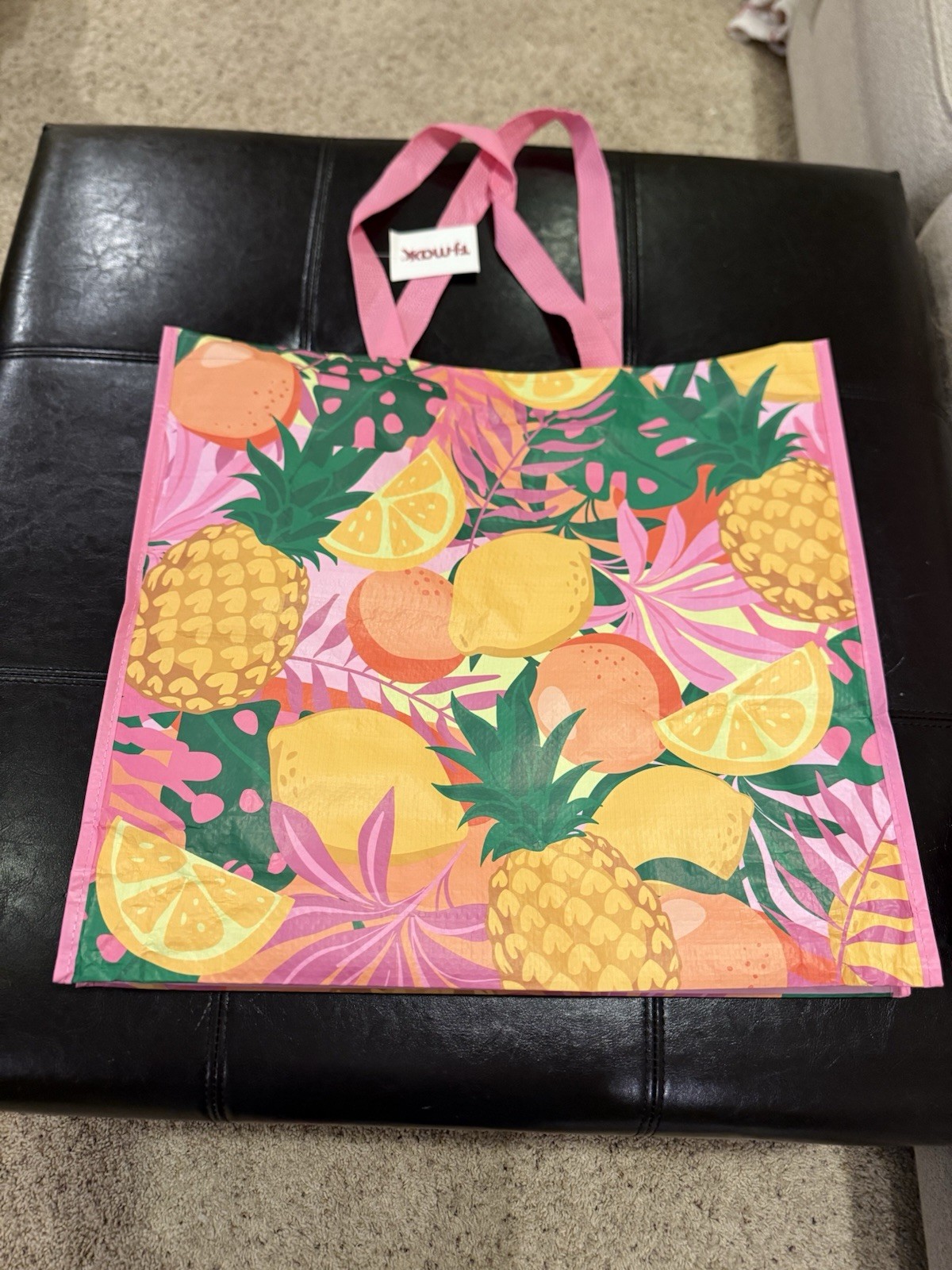 TJMaxx Lemon Pineapple Large Reusable Shopping Bag New