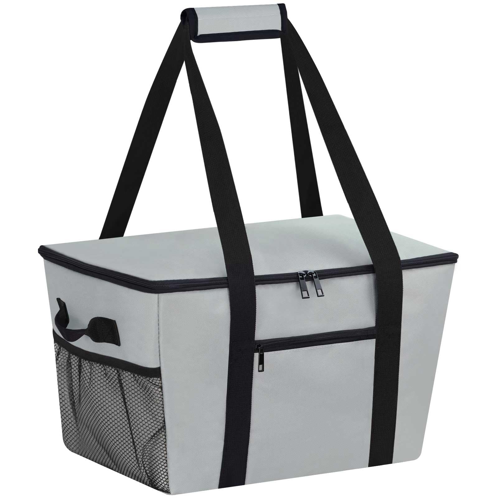 Reusable Grocery Bag – Expandable Insulated Cooler Bag with Bottom Board, Col…